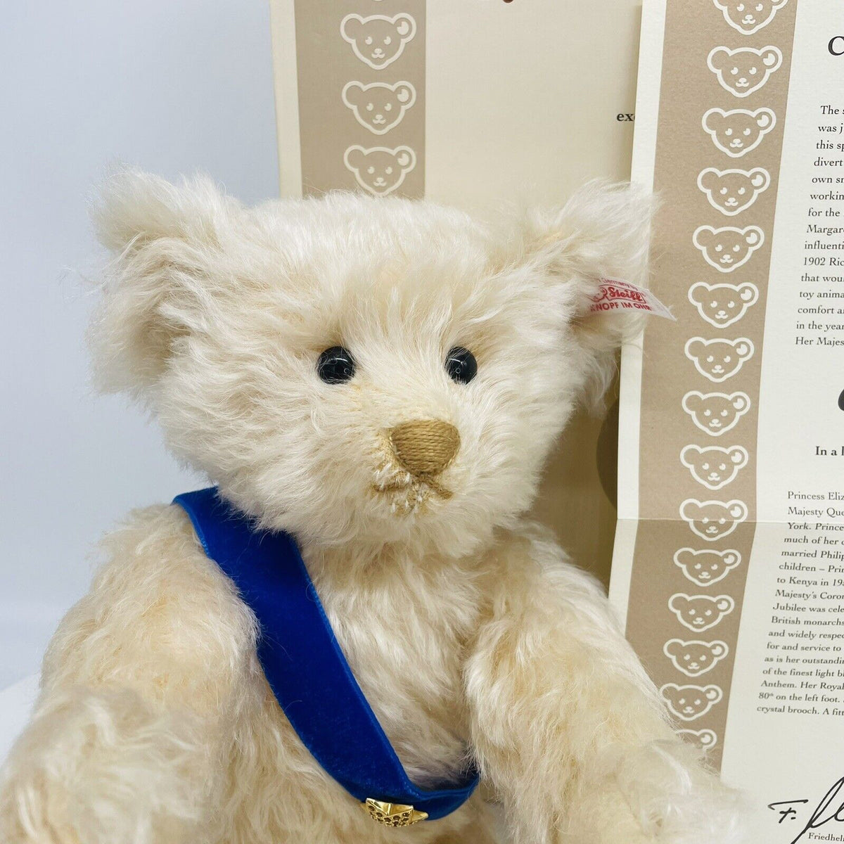 Steiff Teddybär Queen Elizabeth 80. Geburtstag 662140 limitiert 1500 Peter Jones