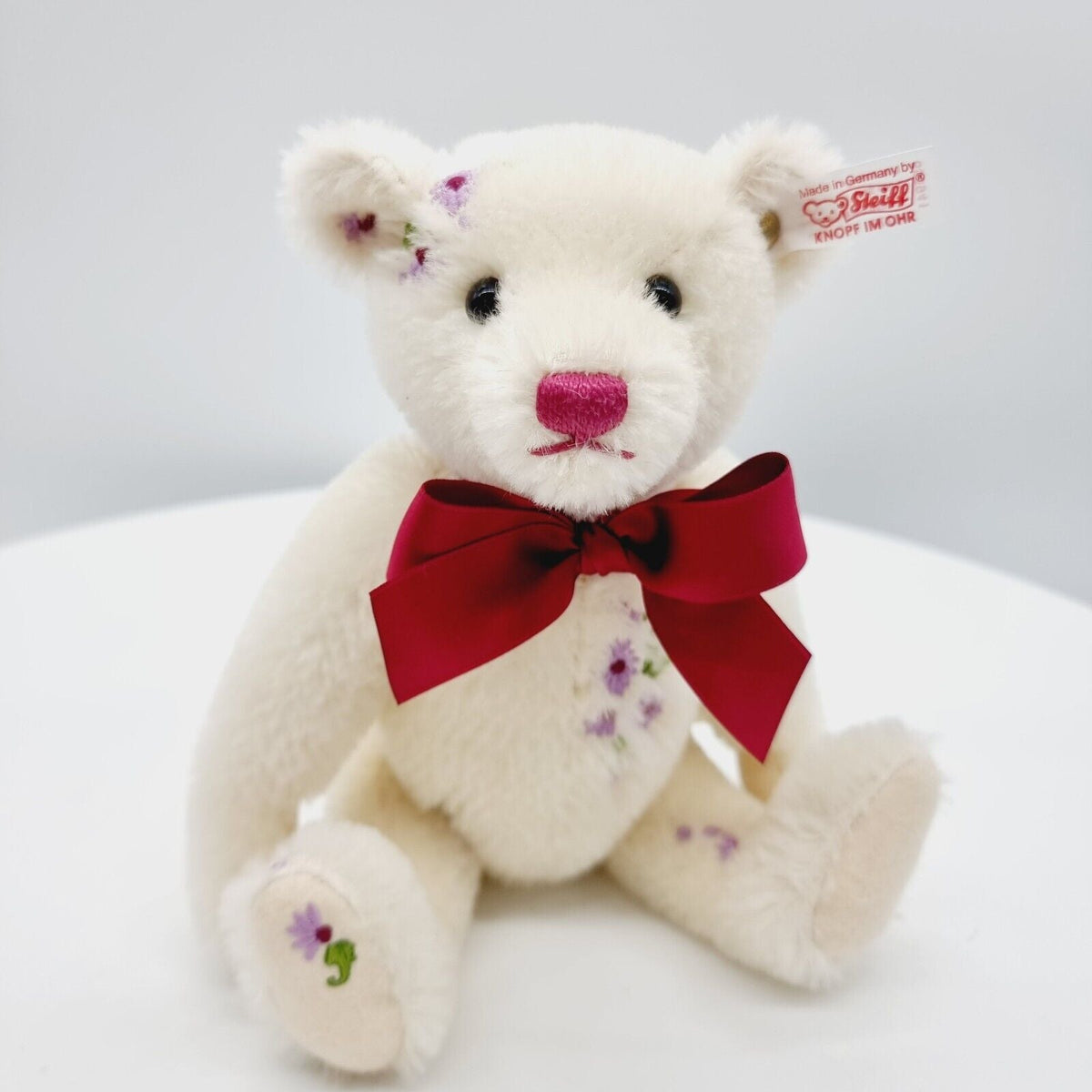 Steiff Teddybär Sommer 2009 656941 limitiert 2009 26cm Mohair mit Blüten