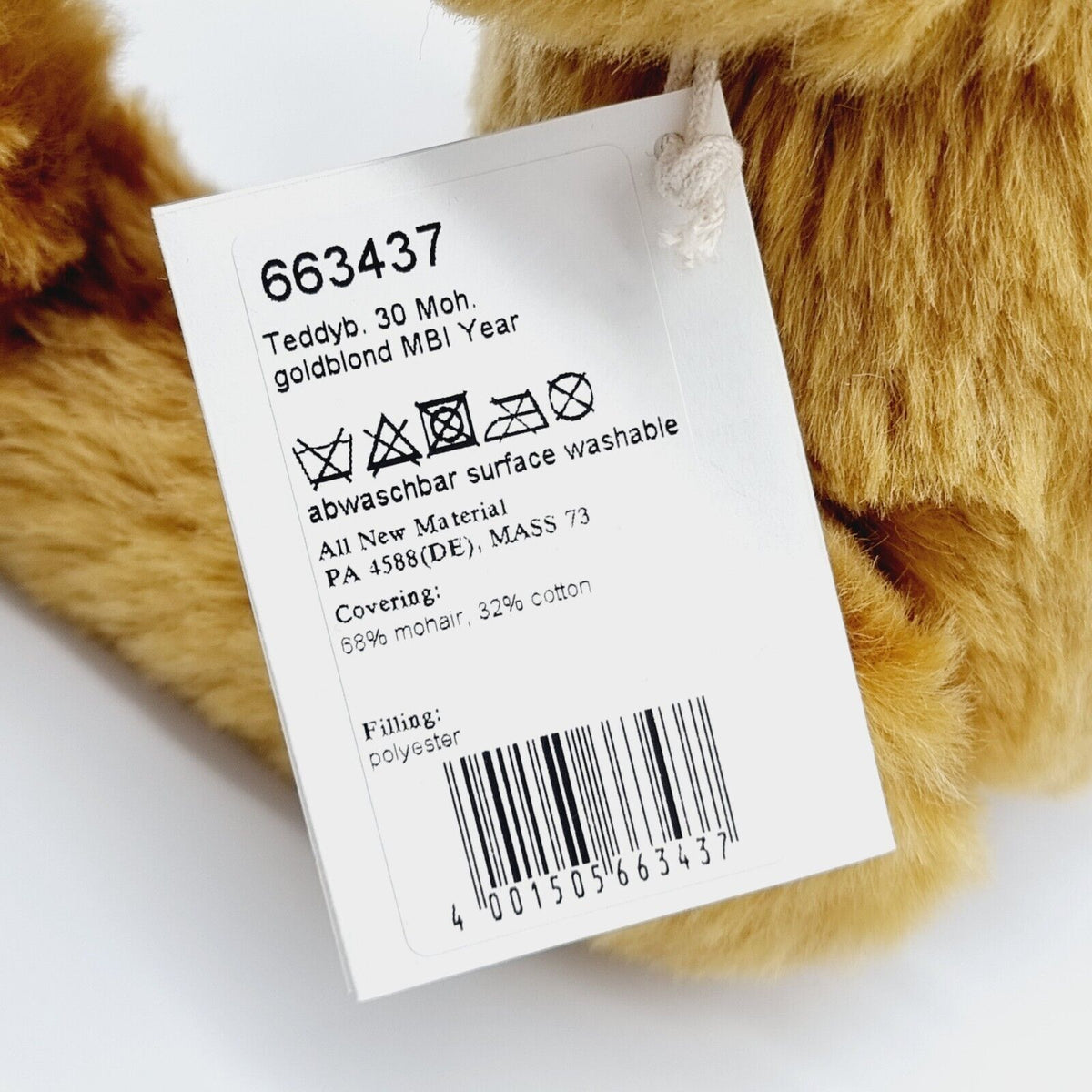 Steiff  663437 Danbury Mint Teddybär Year Bear 2012 limitiert 2012 30 cm Mohair