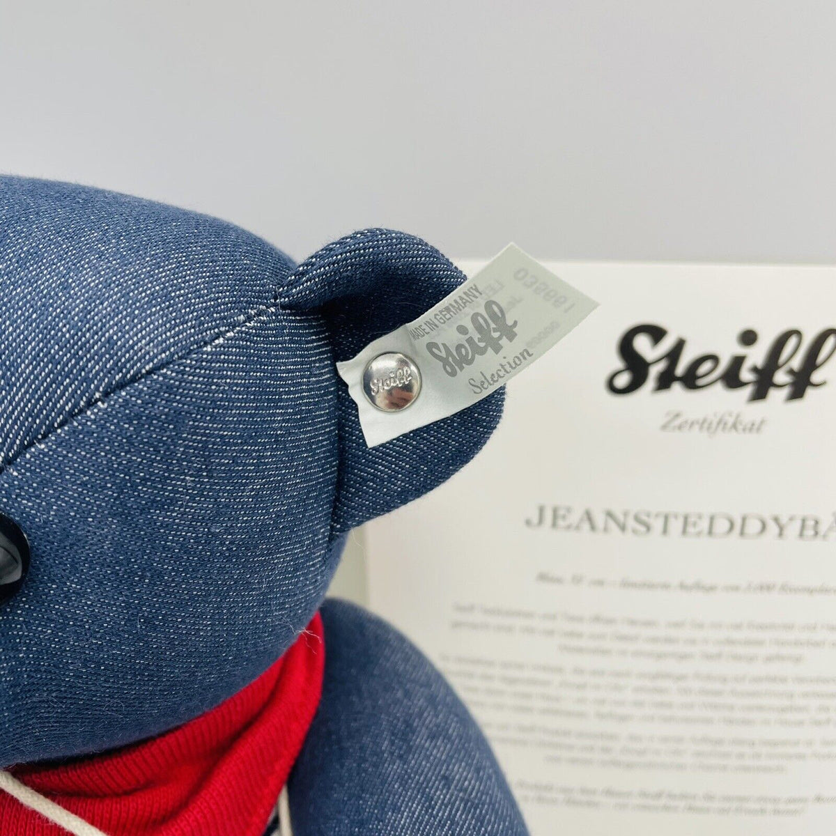 Steiff Jeansteddybär Selection 035661 limitiert 2000 aus 2012 32cm