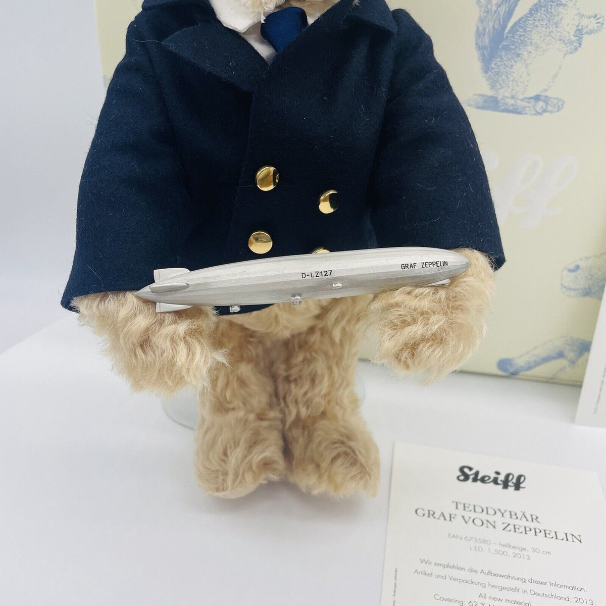 Steiff Graf von Zeppelin 673580 limitiert 1500 Stück 30cm Mohair