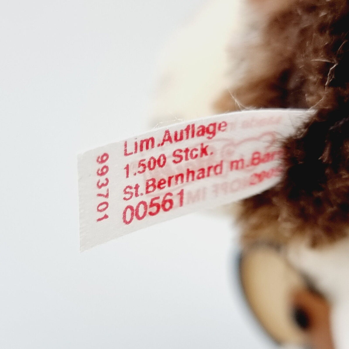 Steiff 993701 Heiliger St. Bernhard mit Barry limitiert 1500 aus 2005