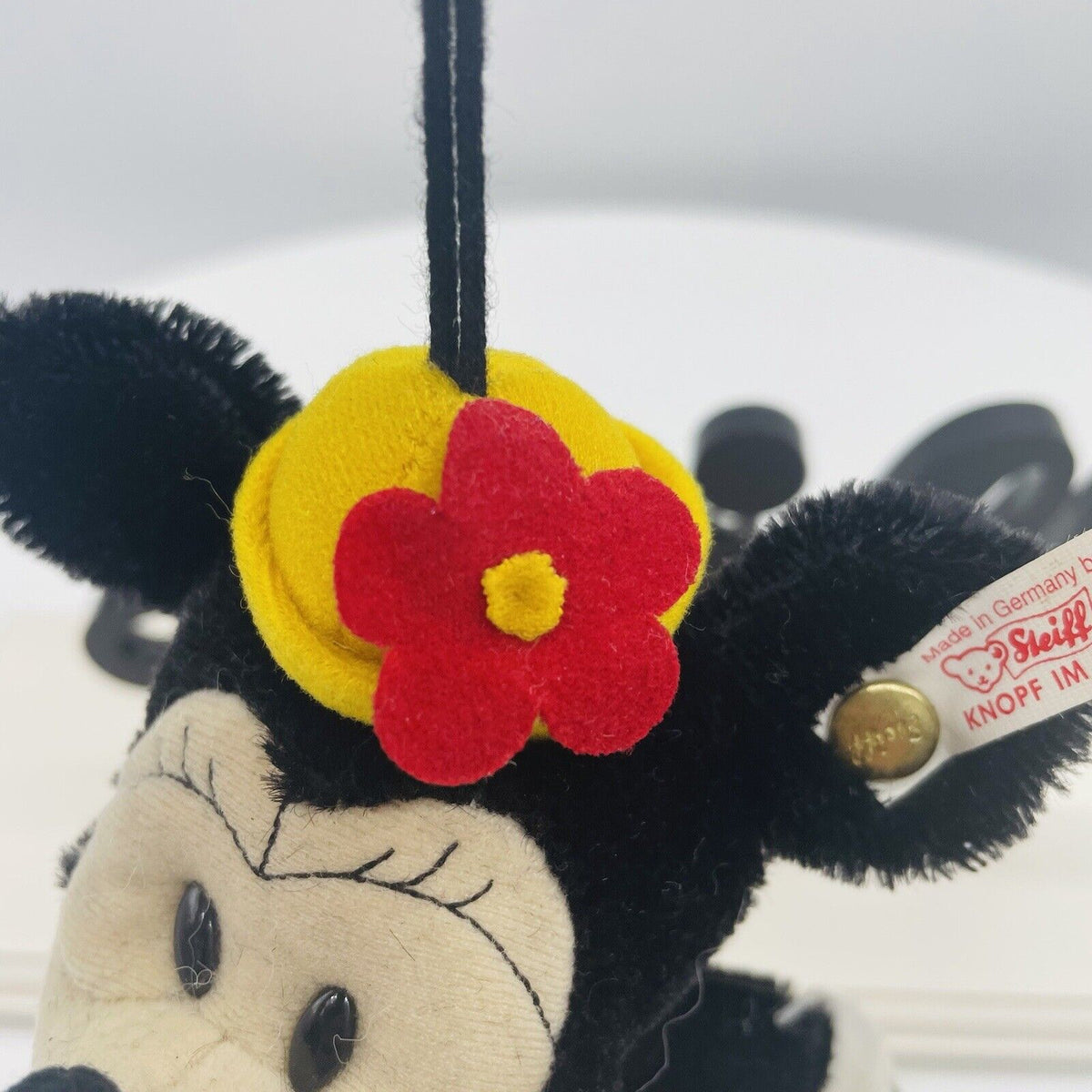 Steiff Disney Minnie Maus Ornament 651649 limitiert 1928 aus 1999 15cm Mohair
