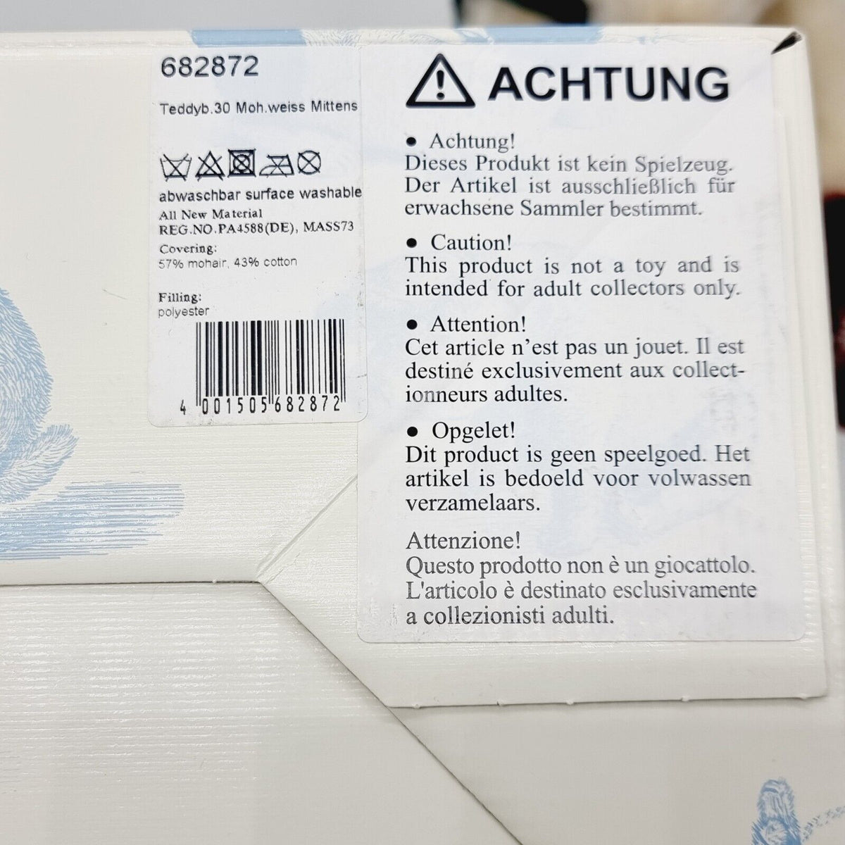 Steiff 682872 Teddybär Mittens limitiert 1500 aus 2016 30 cm Mohair