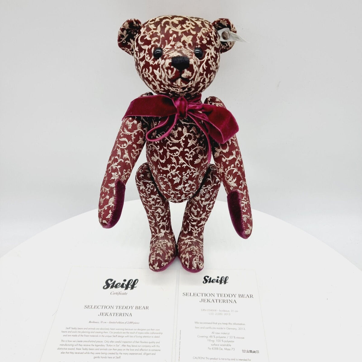 Steiff 034664 Selection Teddybär Jekaterina limitiert 2000 aus 2013 31 cm