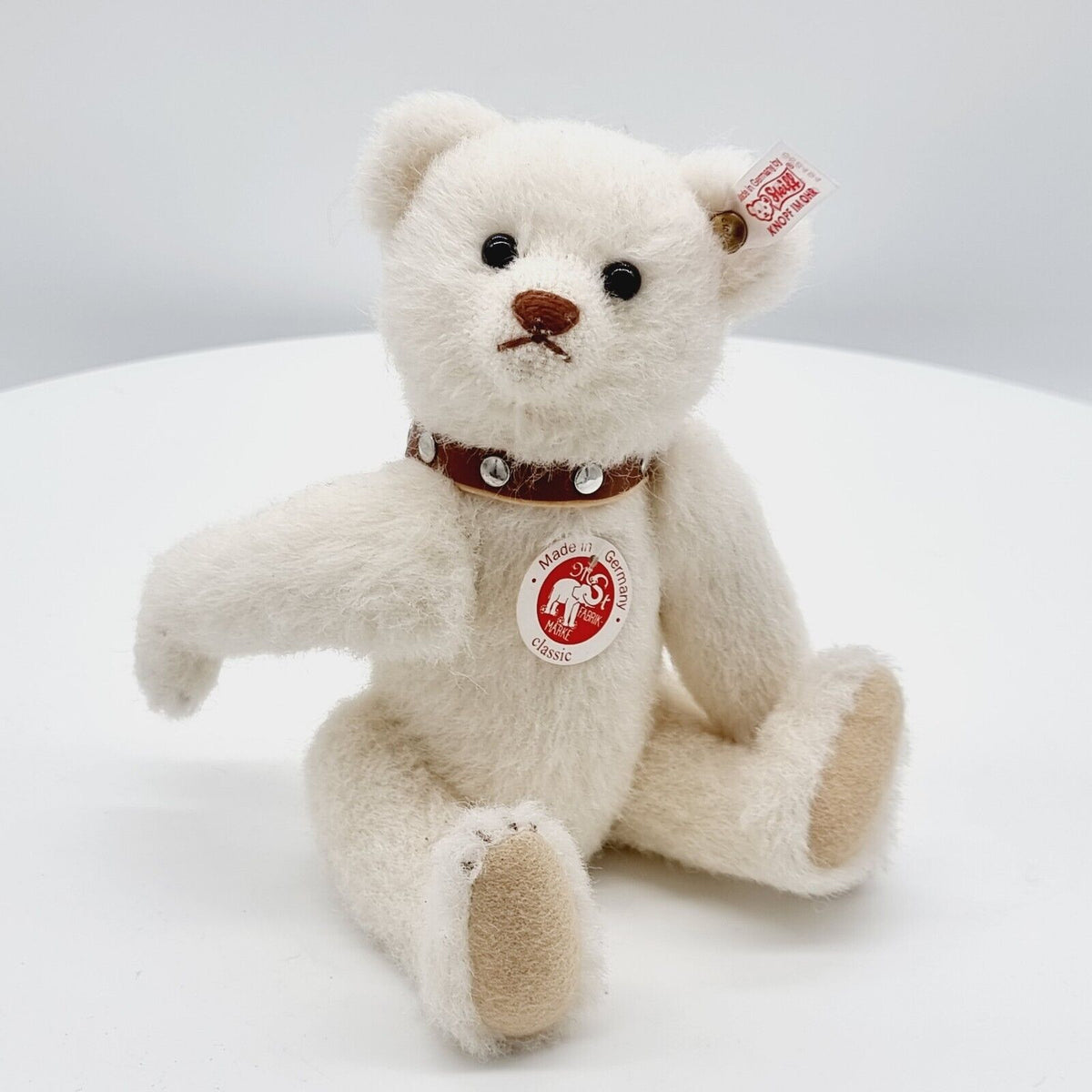 Steiff 668494 Teddybär Strauss The Rattle Bear Alpaca weiß 25 cm