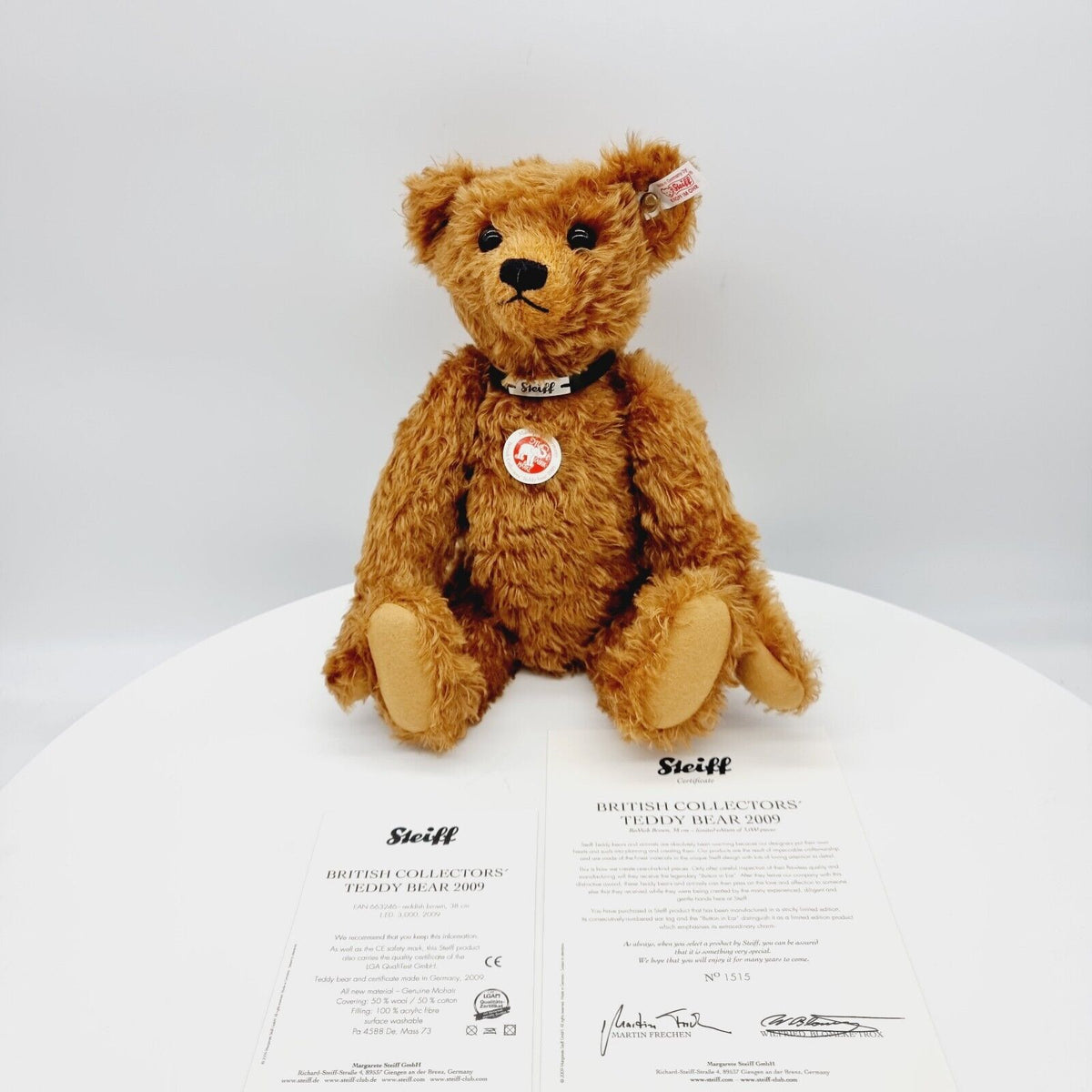 Steiff 663246 British Collectors Teddybär 38 cm 2009 limitiert 3000 Jahr