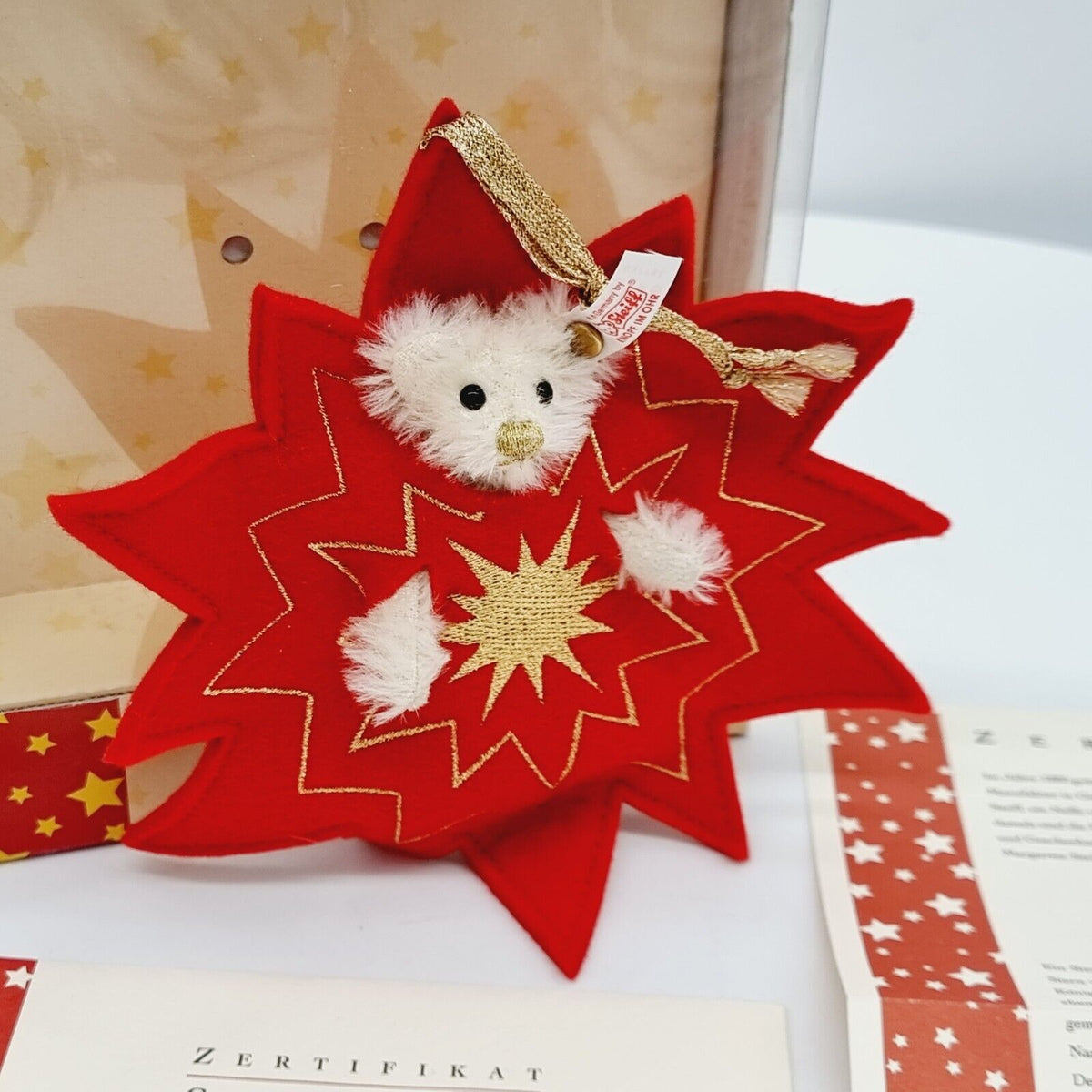 Steiff 037764 Teddybär im Stern 10 cm limitiert 5000 Jahr 2004
