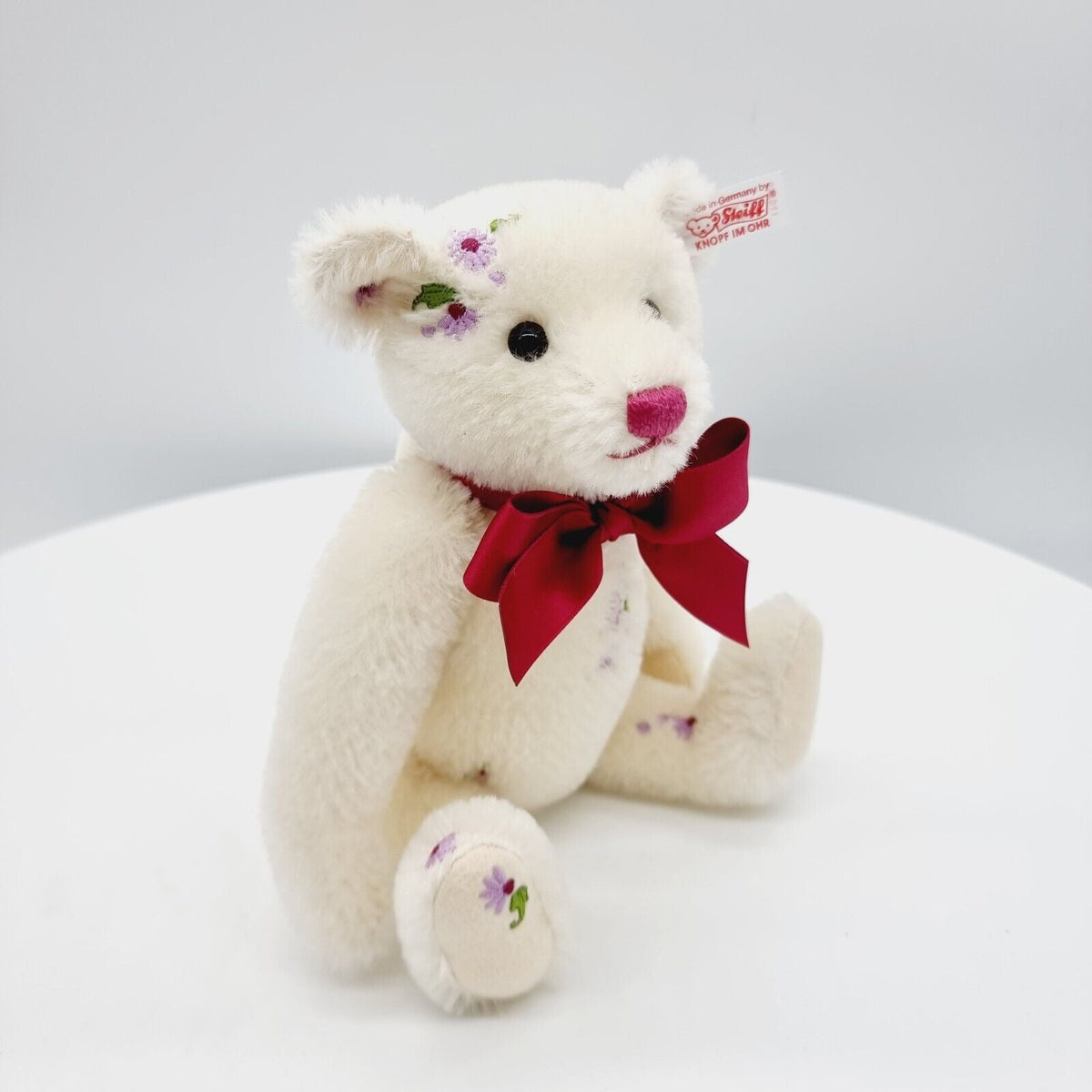 Steiff Teddybär Sommer 2009 656941 limitiert 2009 26cm Mohair mit Blüten