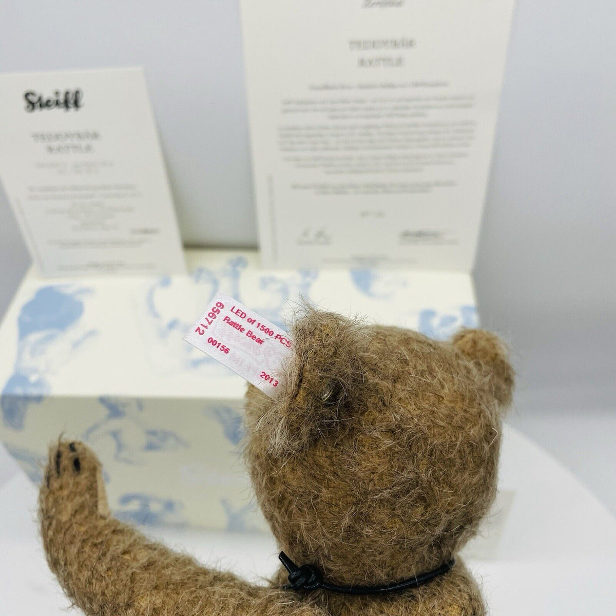 Steiff 656712 Teddybär Rattle limitiert 1500 aus 2013 26 cm Mohair