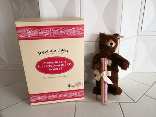 STEIFF Zirkus Bär 1935 Replica Braun 32cm Teddybär Rarität OVP Zertifikat 401534