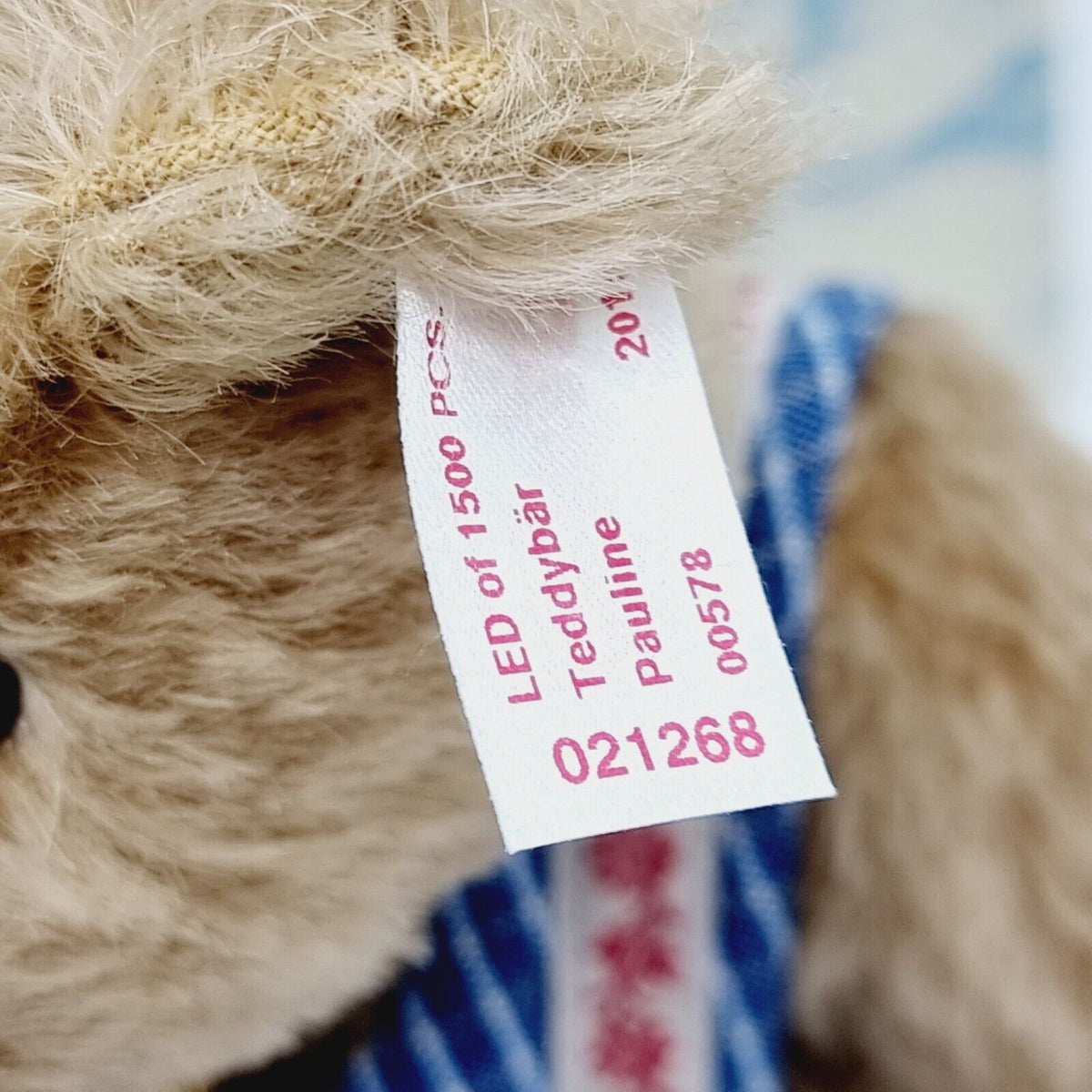 Steiff 021268 Teddybär Pauline limitiert 1500 aus 2015 27 cm Mohair