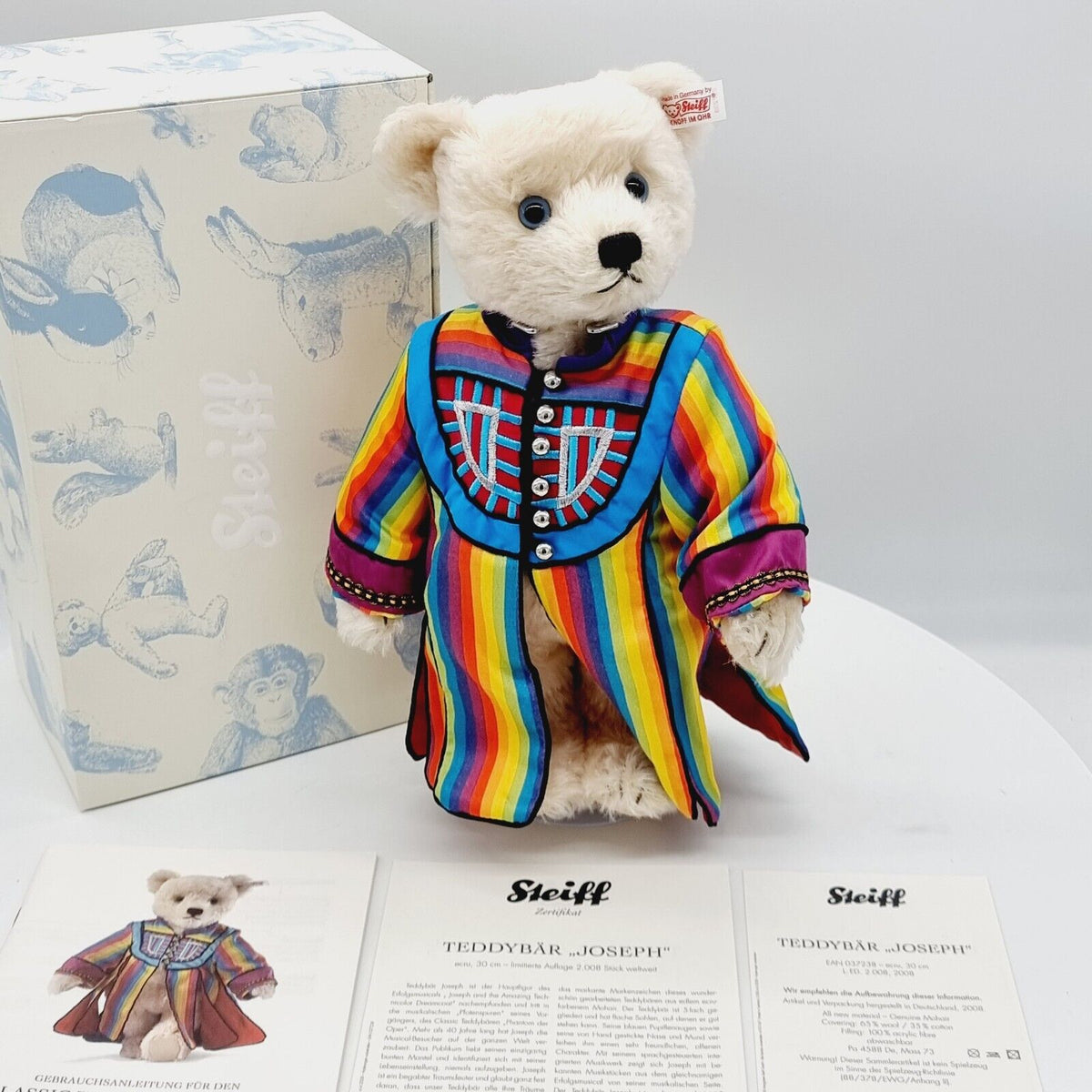 Steiff 037238 Classic Teddybär Joseph 30 cm limitiert 2008 Mohair