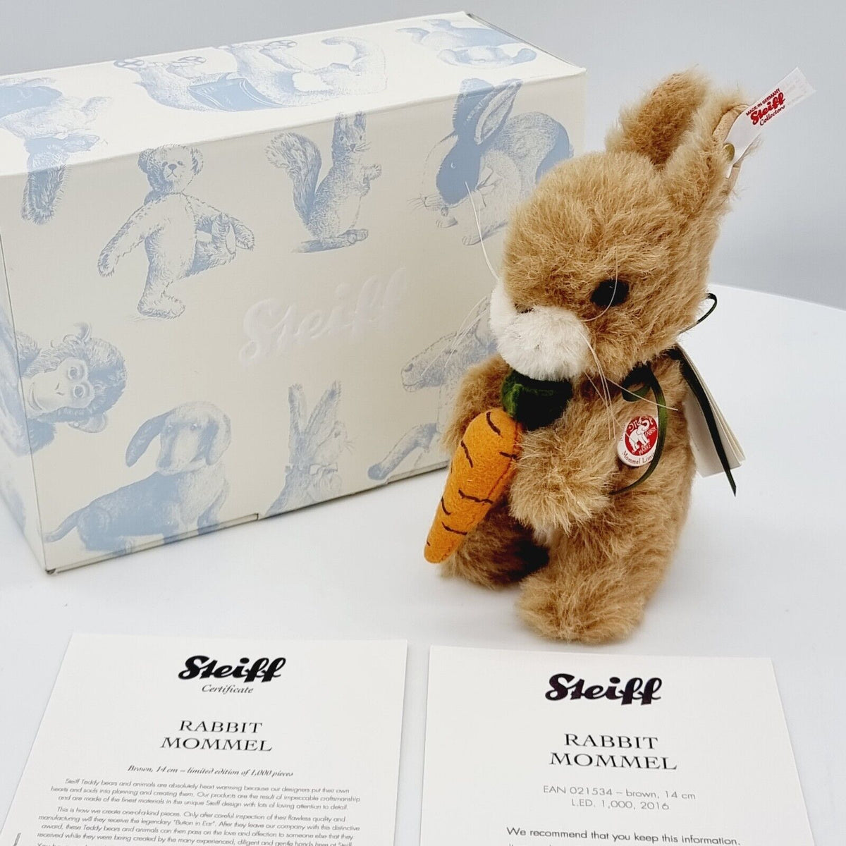 Steiff 021534 Hase Mommel limitiert 1000 aus 2016 14 cm Alpaca