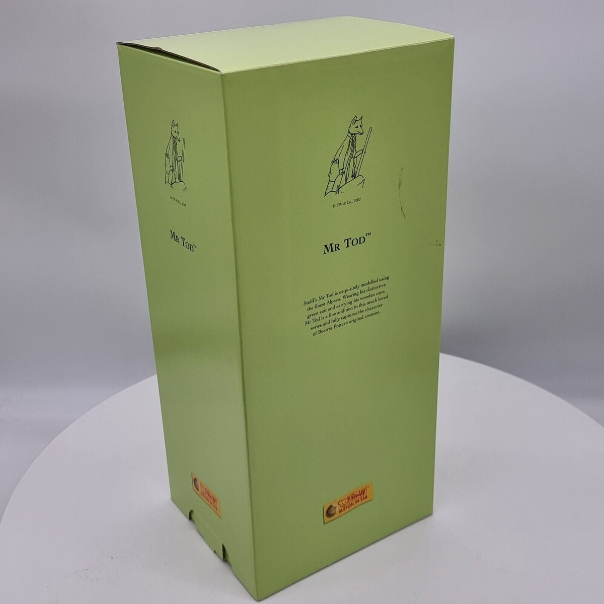 Steiff 662492 Beatrix Potter Mr. Tod limitiert 1500 aus 2007 35 cm Alpaca