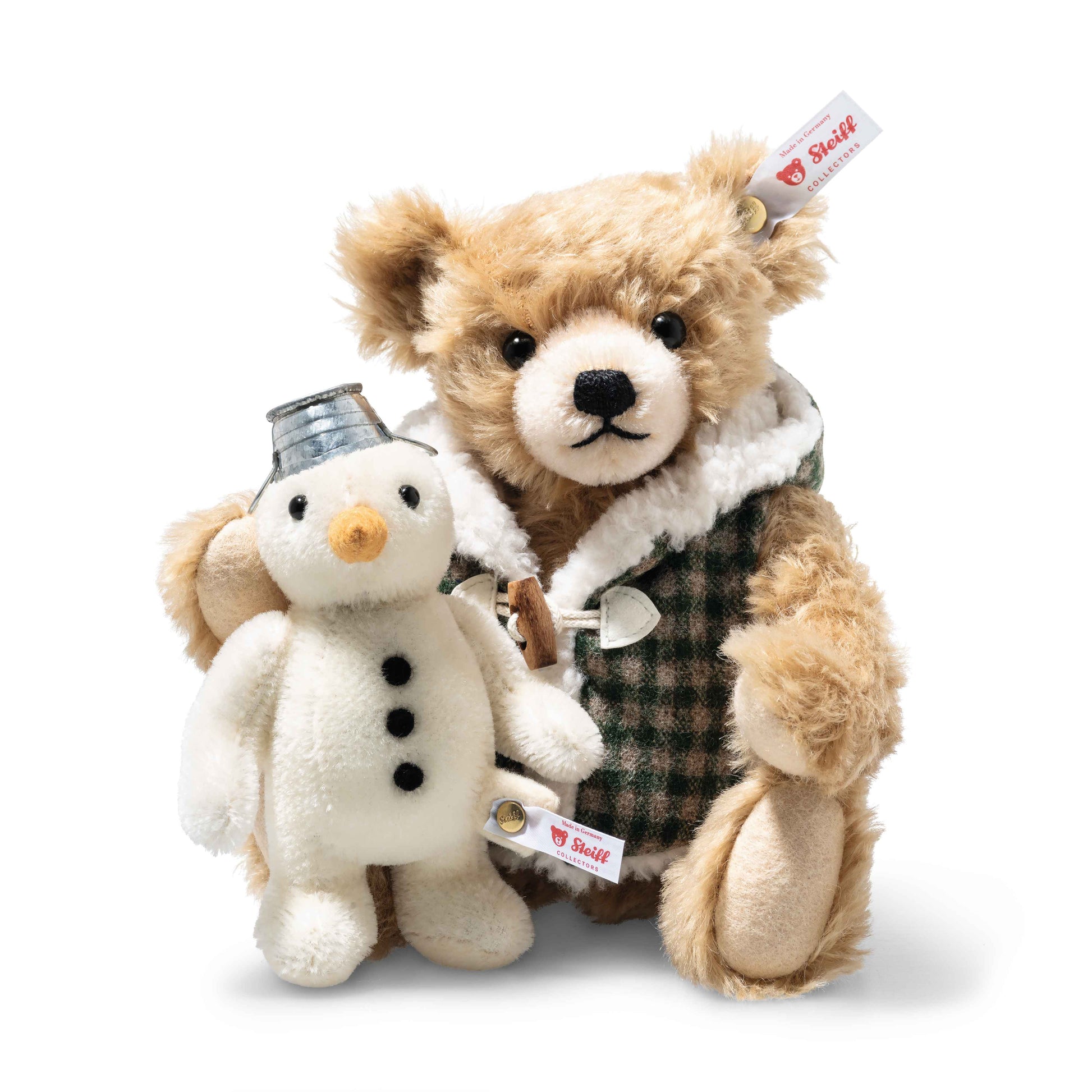 Steiff 007538 Teddybär mit Schneemann