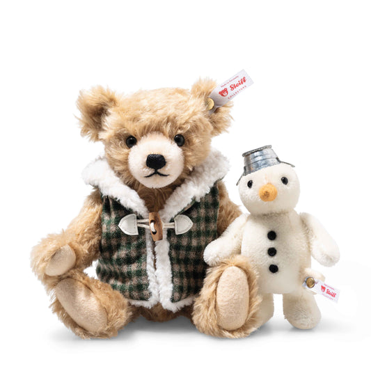 Steiff 007538 Teddybär mit Schneemann