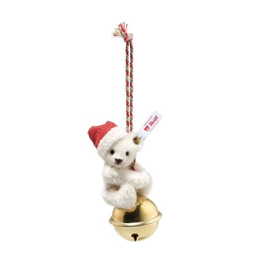 Steiff 008023 Teddybär Ornament auf Glocke 10 cm 