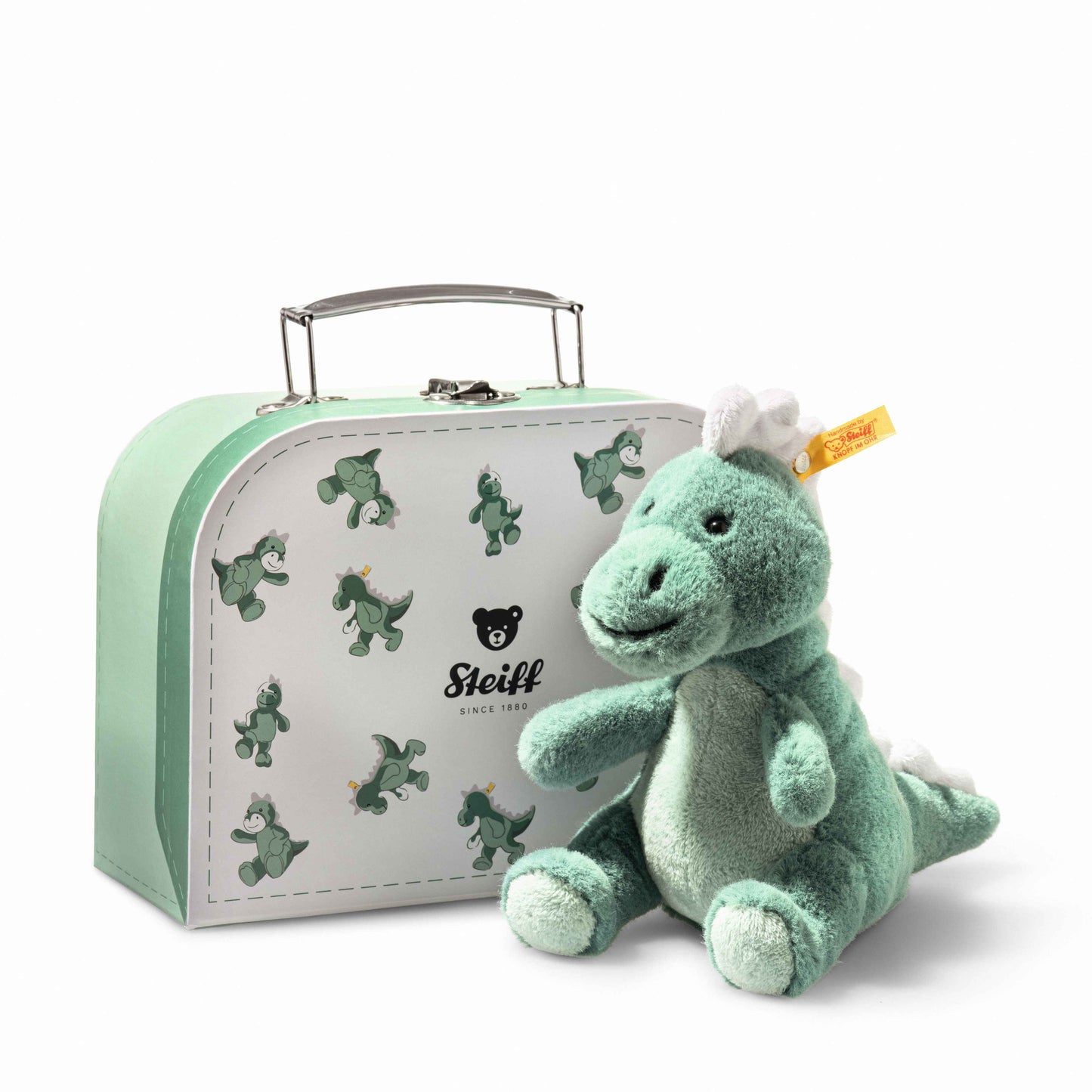 Steiff 067280 Joshi Baby T-Rex im Koffer 16 cm 