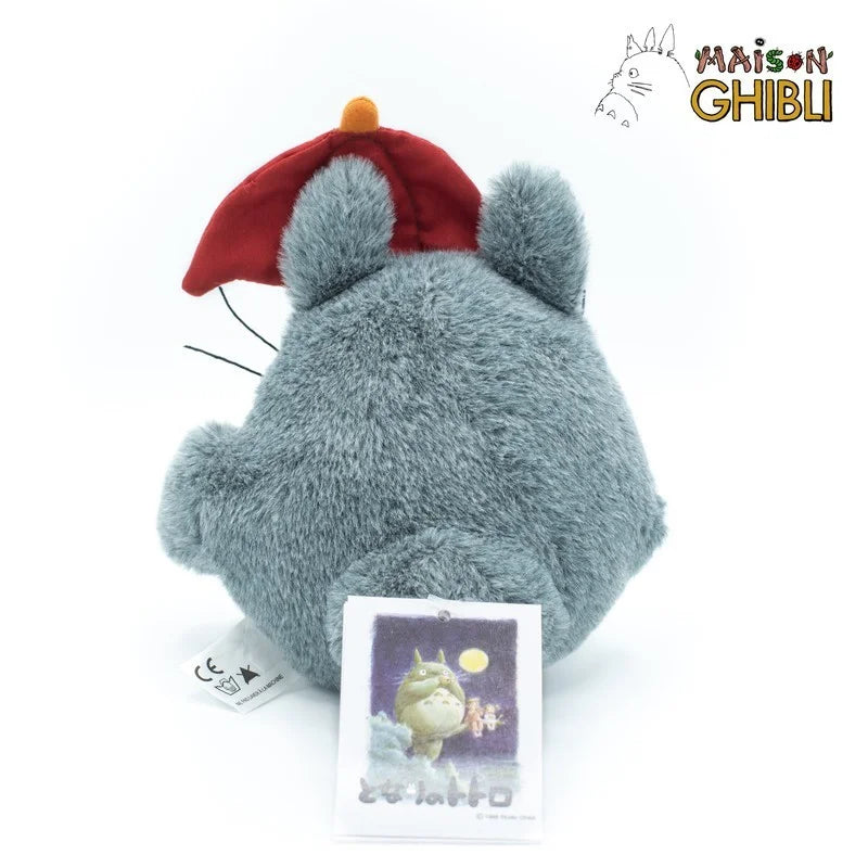 Studio Ghibli Totoro mit rotem Regenschirm Plüschfigur 15 cm Mein Nachbar Totoro