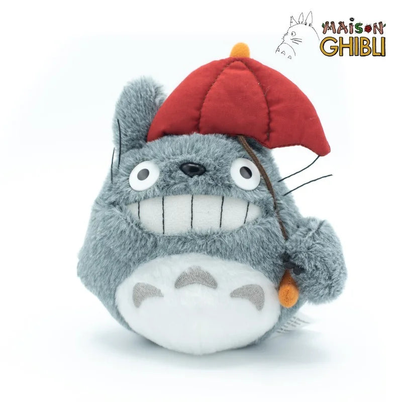 Studio Ghibli Totoro mit rotem Regenschirm Plüschfigur 15 cm Mein Nachbar Totoro