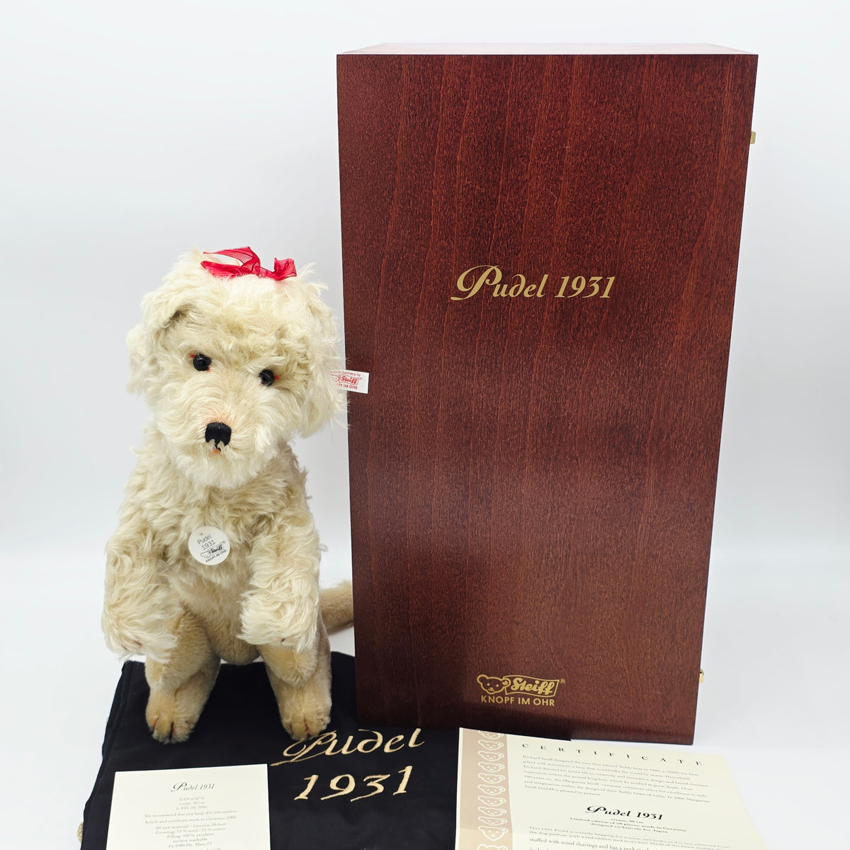 Steiff 676741 Pudel 1931 40 cm Jahr 2006 limitiert 50 Stück
