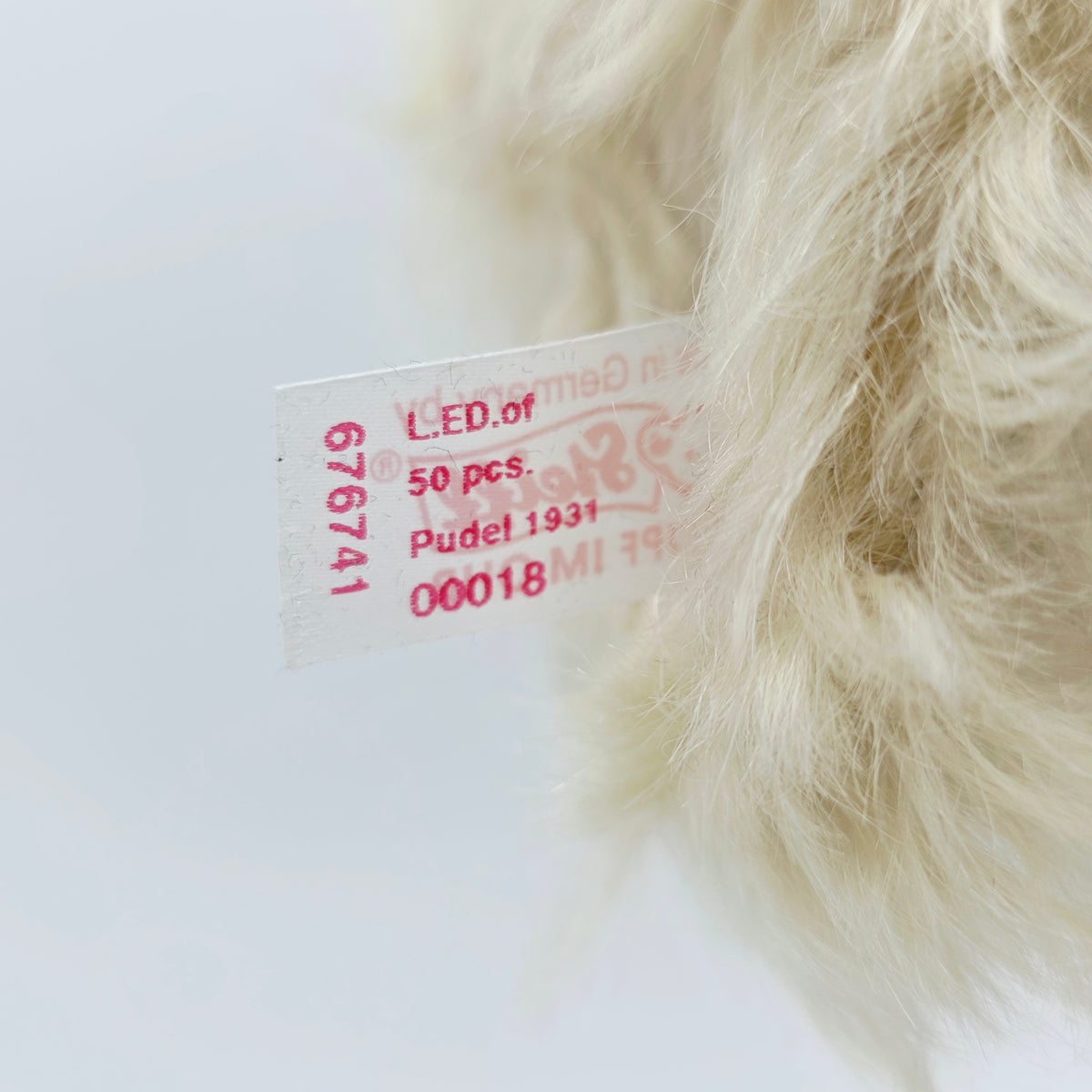 Steiff 676741 Pudel 1931 40 cm Jahr 2006 limitiert 50 Stück