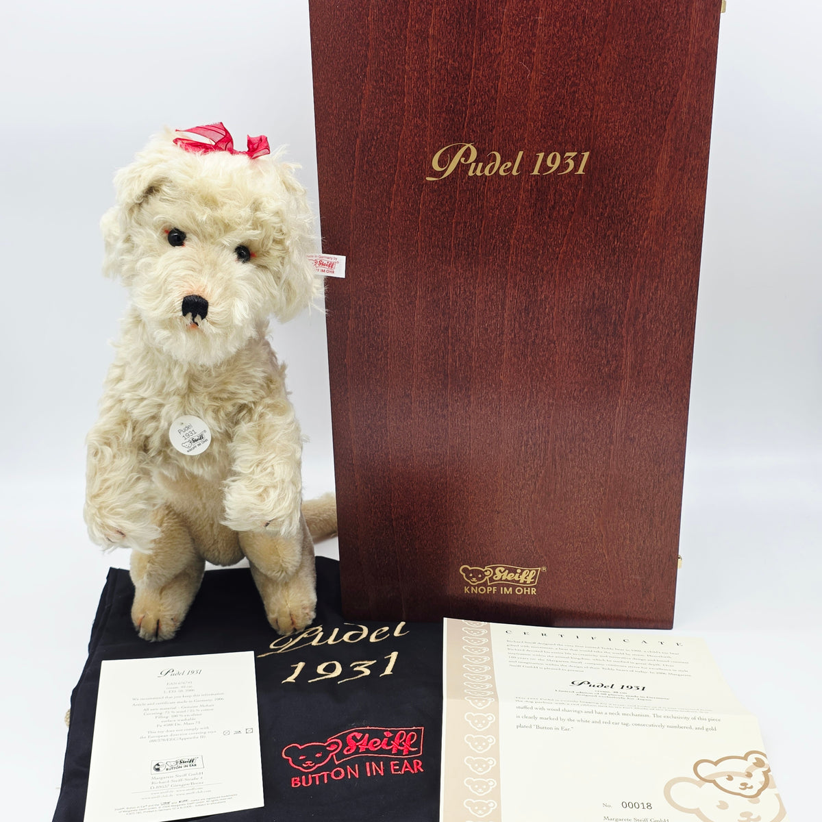 Steiff 676741 Pudel 1931 40 cm Jahr 2006 limitiert 50 Stück