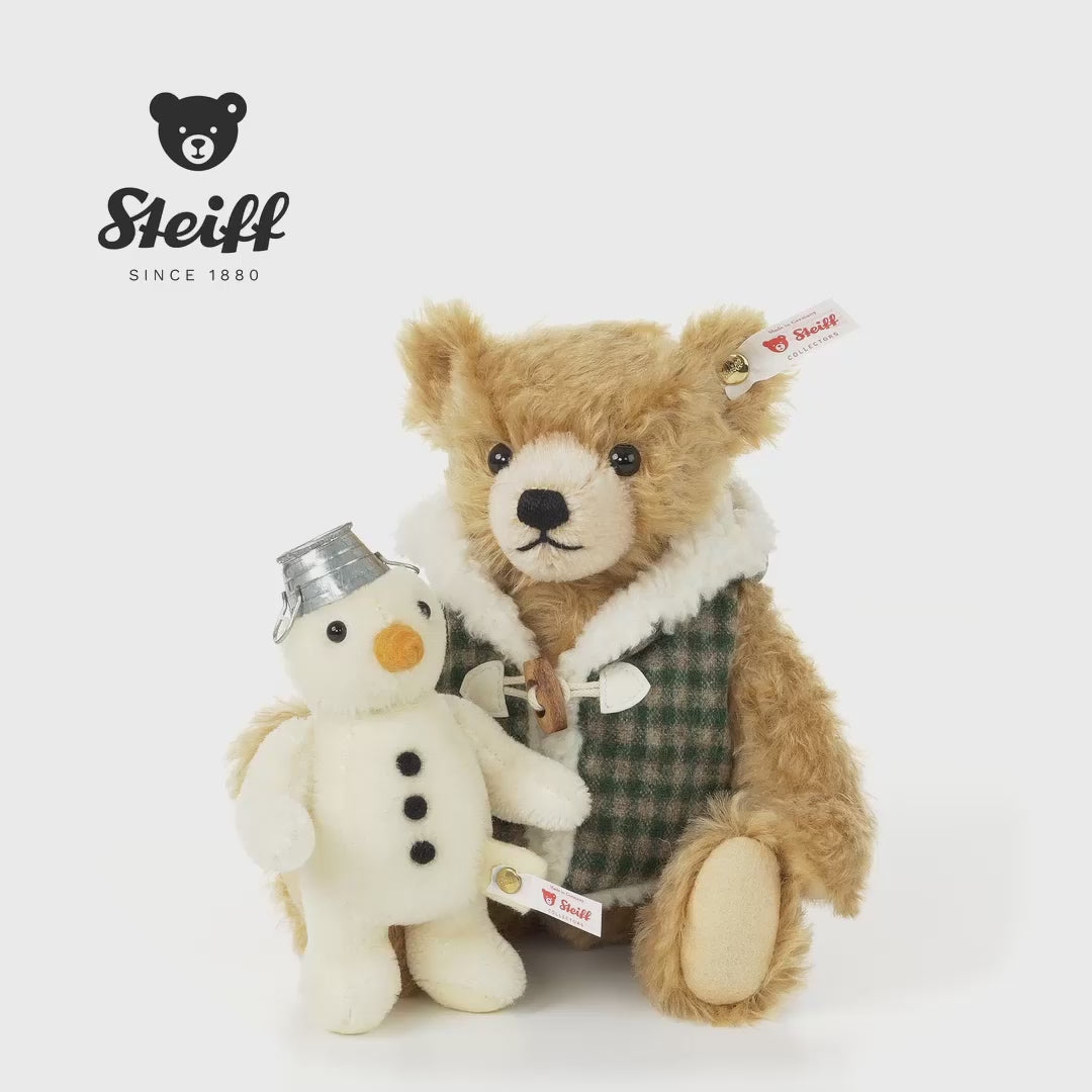 Steiff 007538 Teddybär mit Schneemann