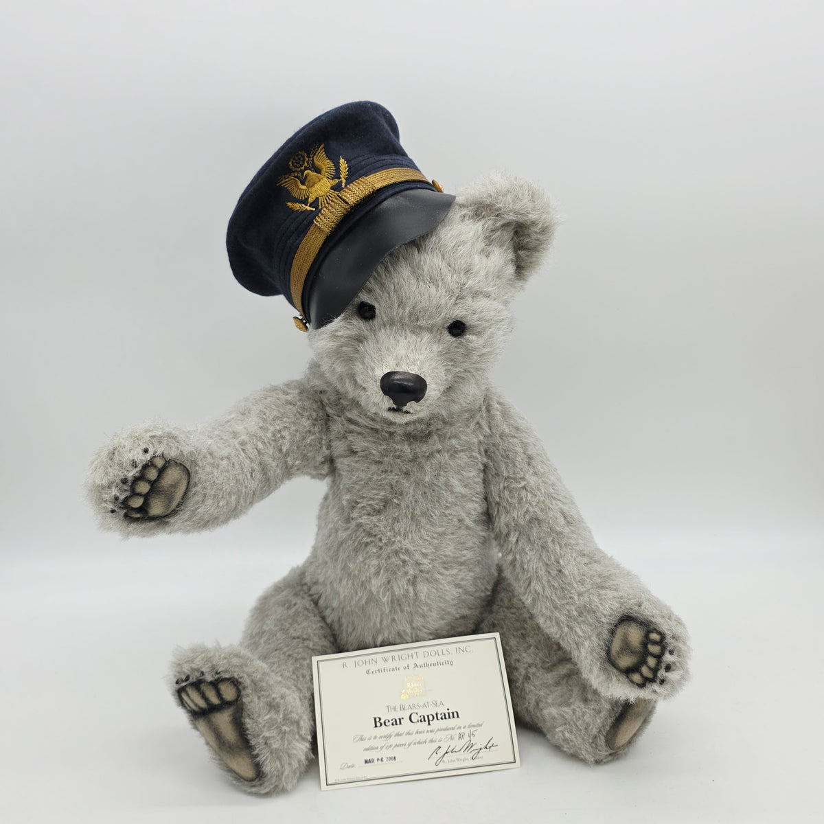 R. John Wright Bear Captain Teddybär 55 cm limitiert