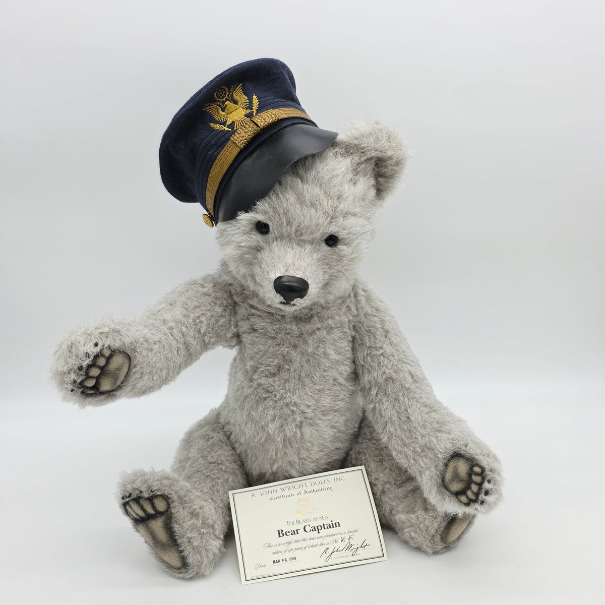 R. John Wright Bear Captain Teddybär 55 cm limitiert