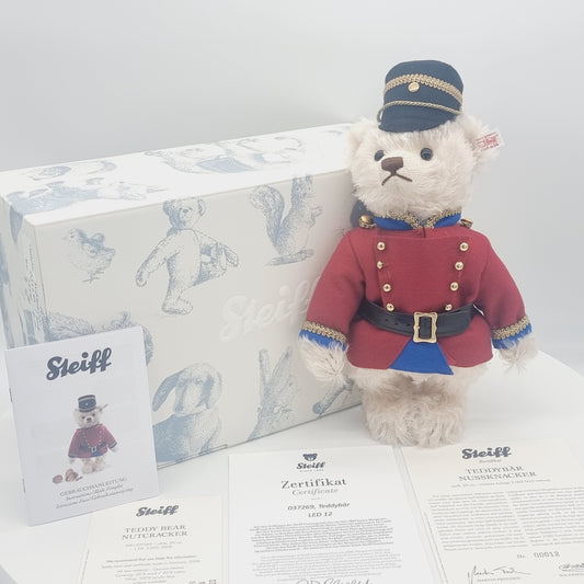 Nr. 12! Steiff 037269 Nussknacker Teddybär 29 cm limitiert 3000 Jahr 2008 aus dem Steiff Archiv