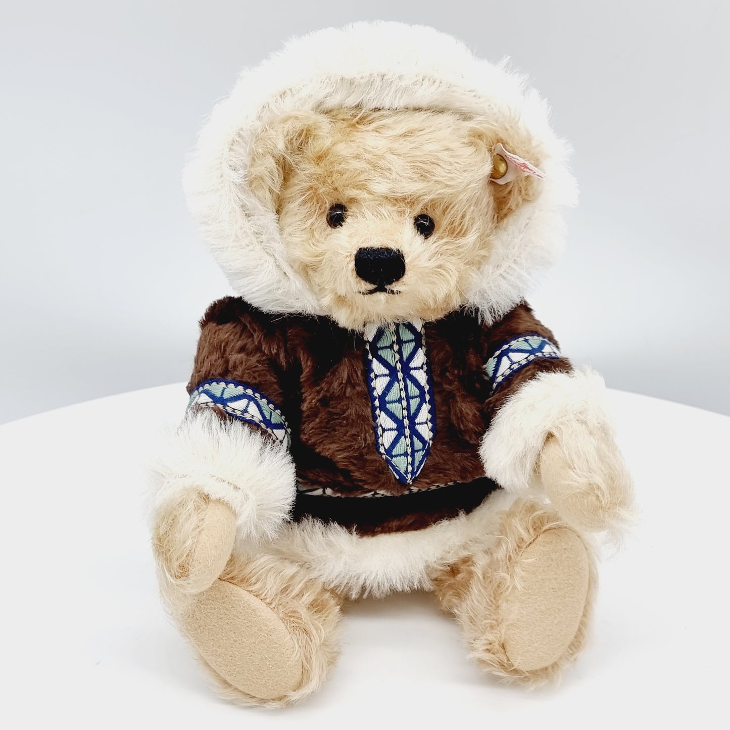 Nr. 12! Steiff 036019 Teddybär Matou Eskimo mit Eisbär 26 cm aus dem Steiff Archiv