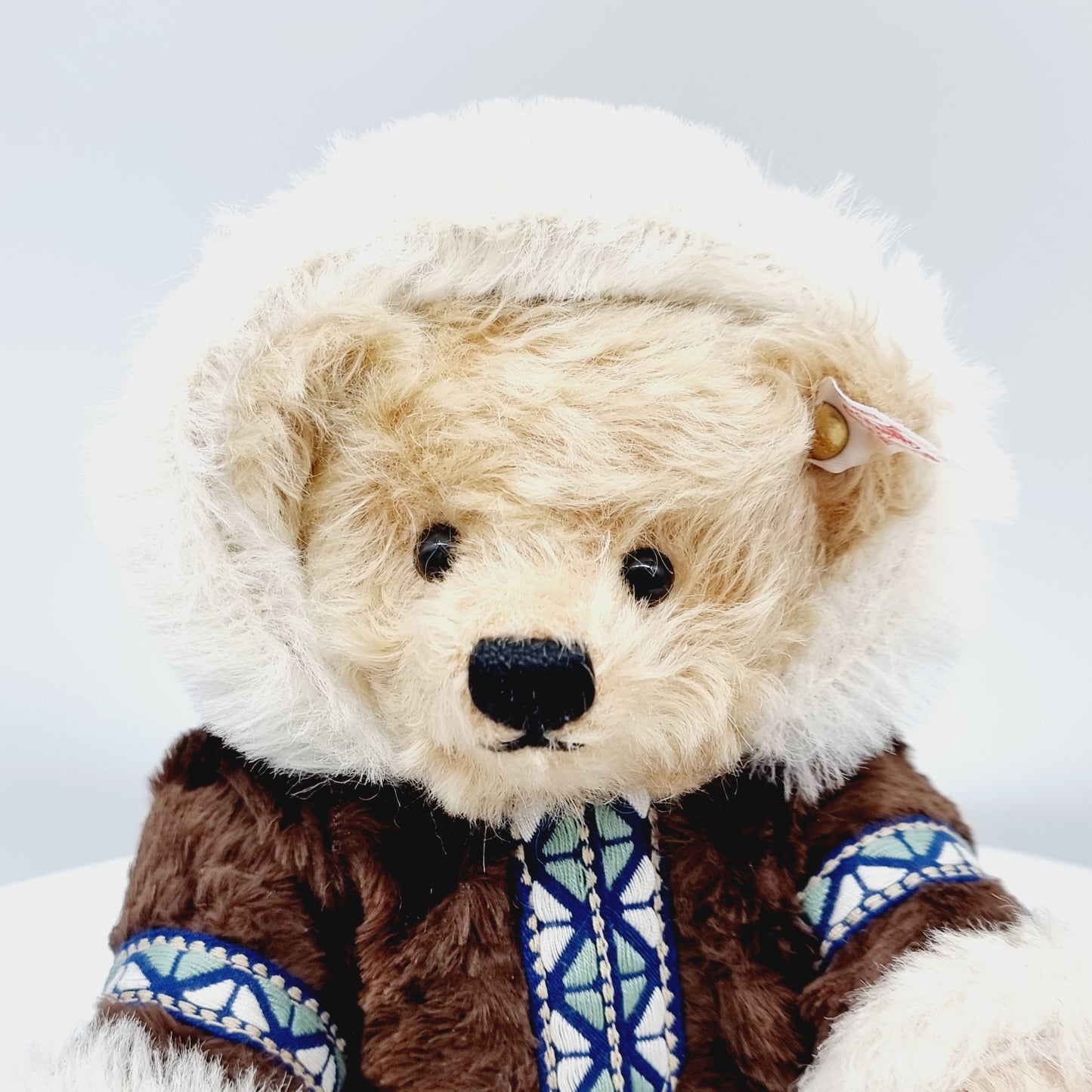 Nr. 12! Steiff 036019 Teddybär Matou Eskimo mit Eisbär 26 cm aus dem Steiff Archiv