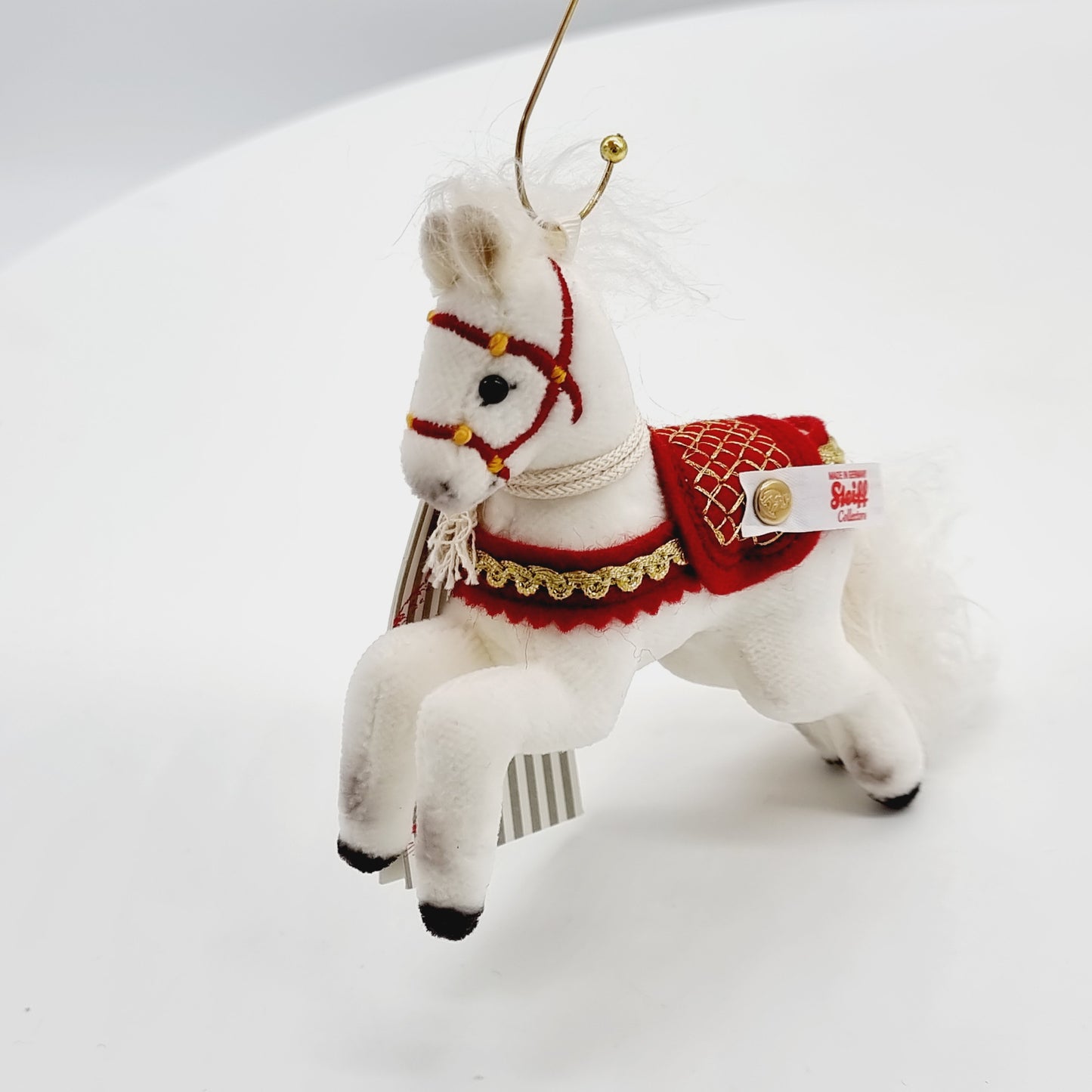 Nr. 12! Steiff 006920 Weihnachtspferd Ornament 10 cm aus dem Steiff Archiv