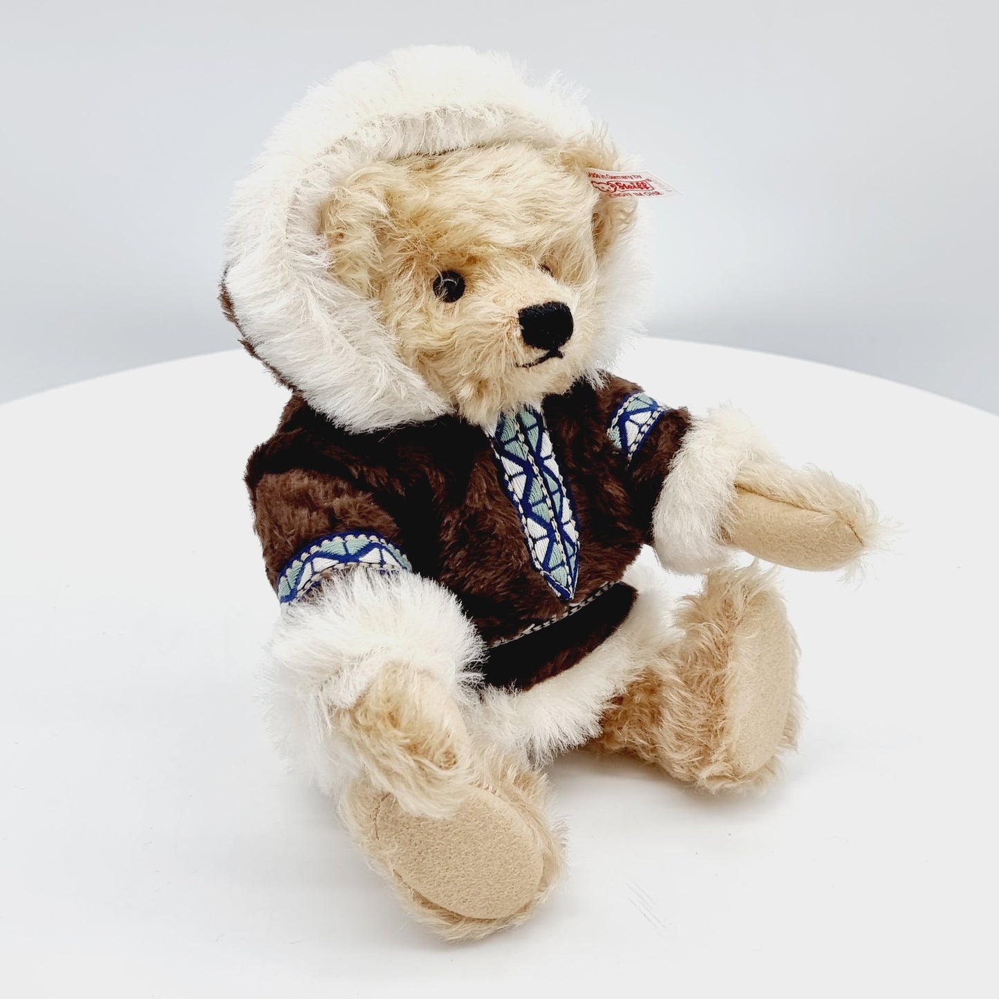 Nr. 12! Steiff 036019 Teddybär Matou Eskimo mit Eisbär 26 cm aus dem Steiff Archiv