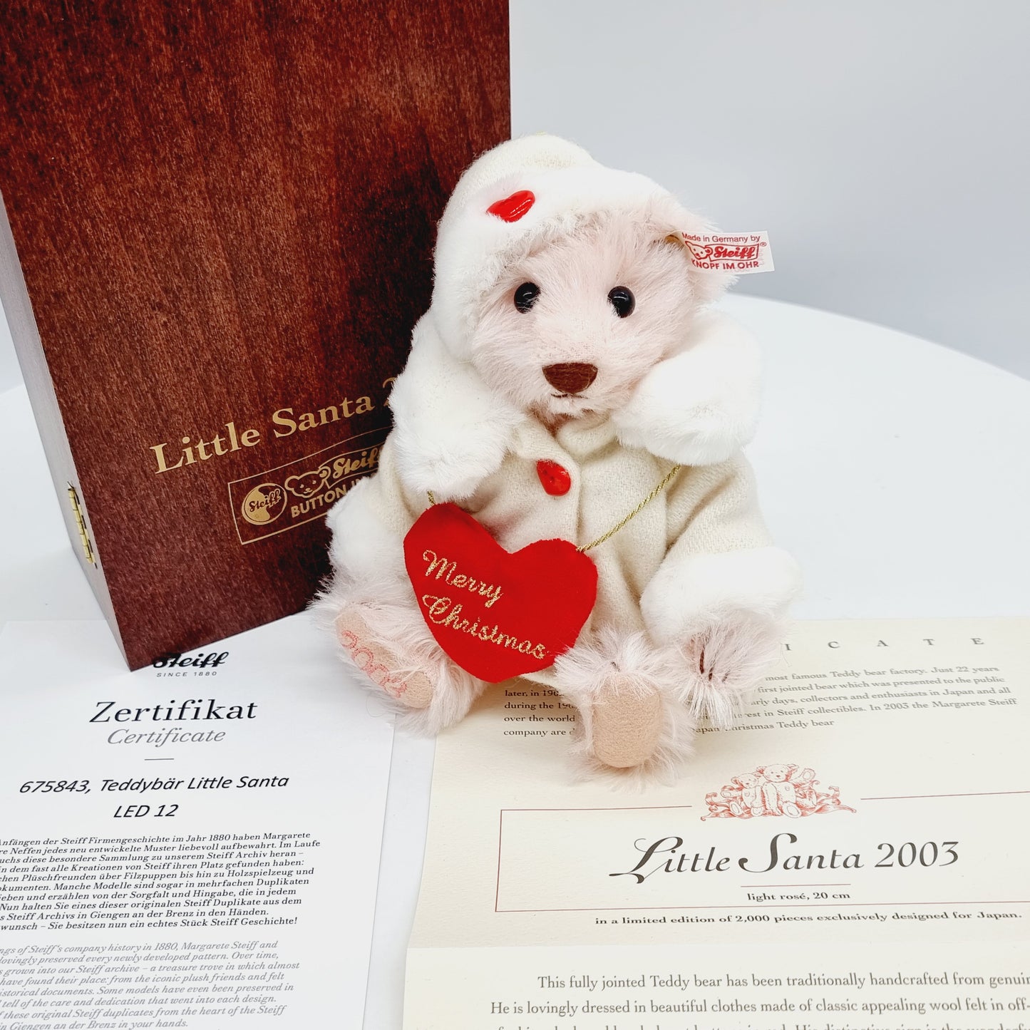 Nr. 12! Steiff 675843 Little Santa 2003 Teddybär