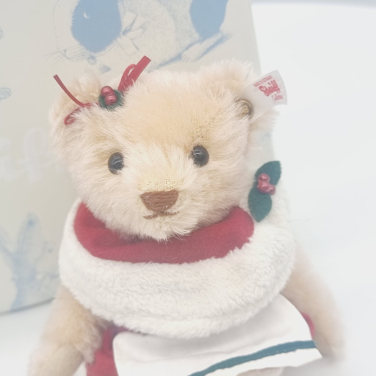 Nr. 12! Steiff 021640 Mrs. Claus Teddybär 14 cm Jahr 2016 aus dem Steiff Archiv