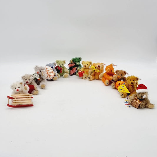 Steiff Ewiger Kalender Bienenstock 12 Monatsbären limitiert 2001 10 cm