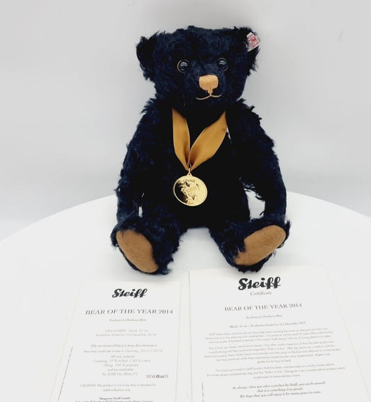 Steiff Danbury Mint 664489 Teddybär Year Bear 2014 limitiert 2014 31cm Mohair