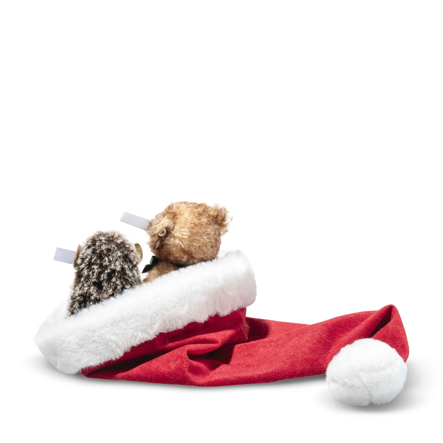 Steiff 005770 Igel und Teddybär in Weihnachtsmütze 14 cm