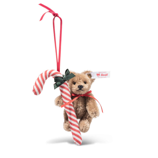 Steiff 005817 Teddybär mit Zuckerstange Ornament 8 cm