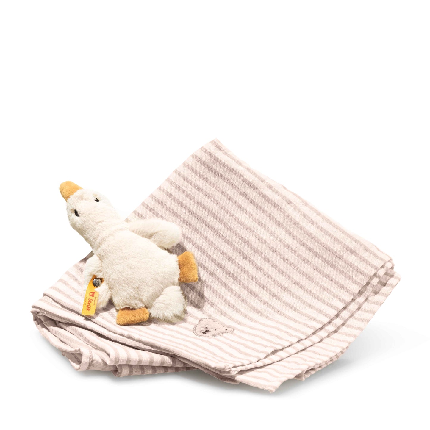 Steiff 242960 Geschenkset Gilda Gans Greifling mit Rassel und Spucktuch