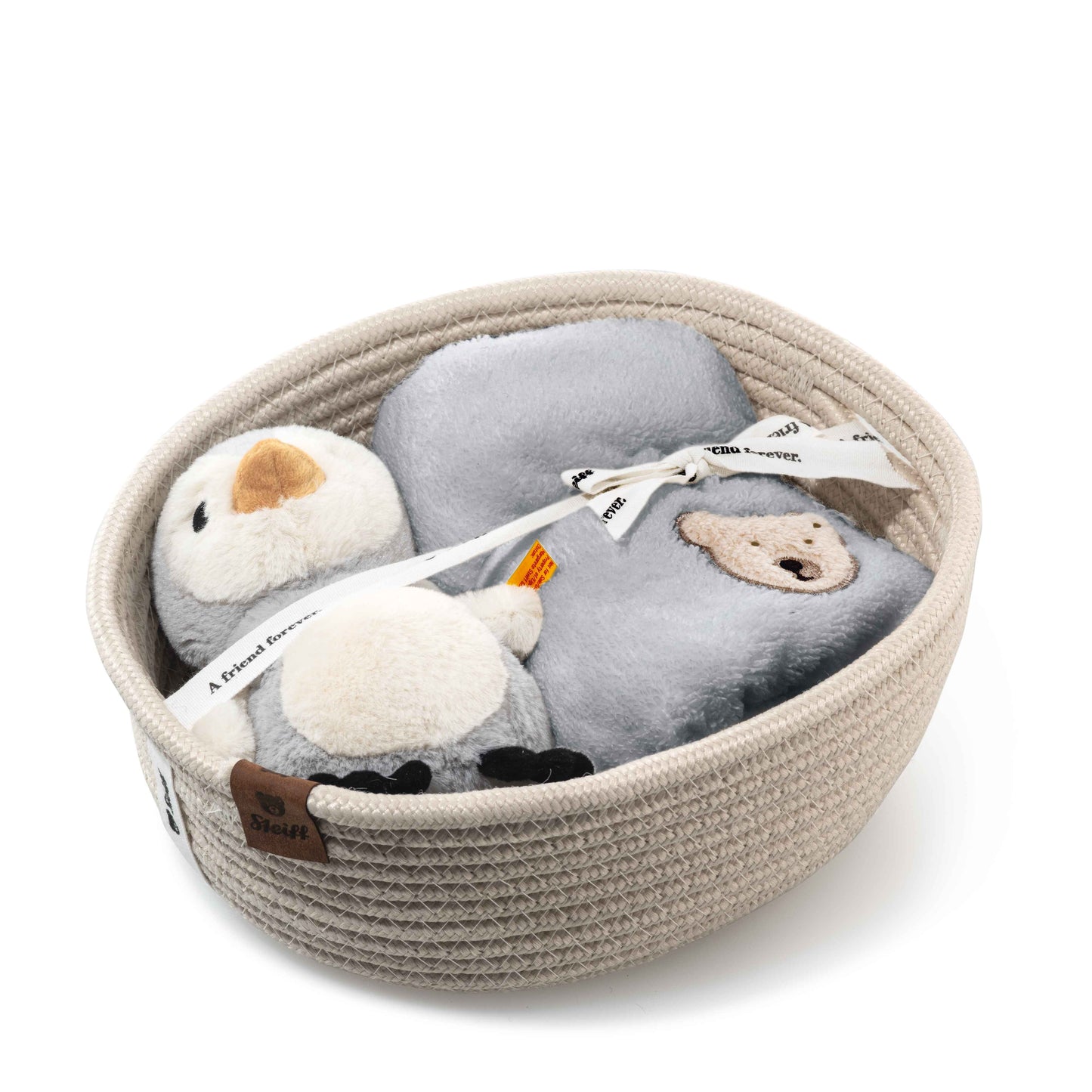 Steiff 242977 Geschenkset Lio Pinguin mit Rassel und Latz