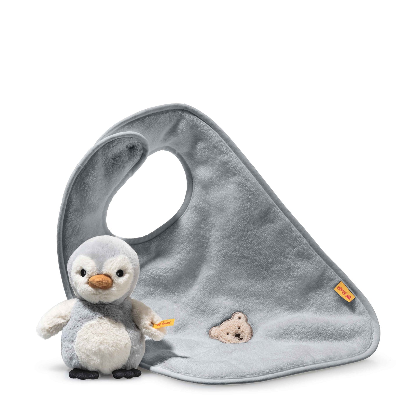 Steiff 242977 Geschenkset Lio Pinguin mit Rassel und Latz
