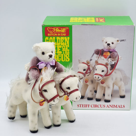 Steiff 650550 Bear Back Rider Set Golden age of the Circus limitiert