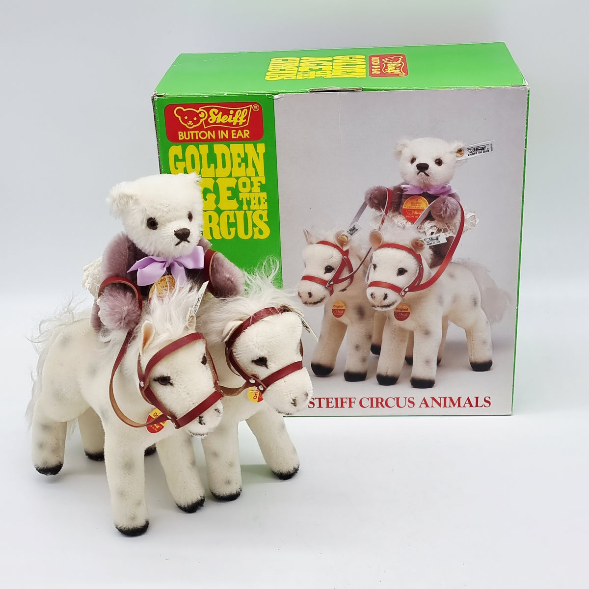 Steiff 650550 Bear Back Rider Set Golden age of the Circus limitiert