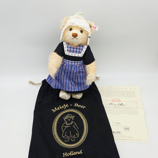 Steiff 661426 Meisje Beer Holland Teddybär mit Holzschuhen limitiert