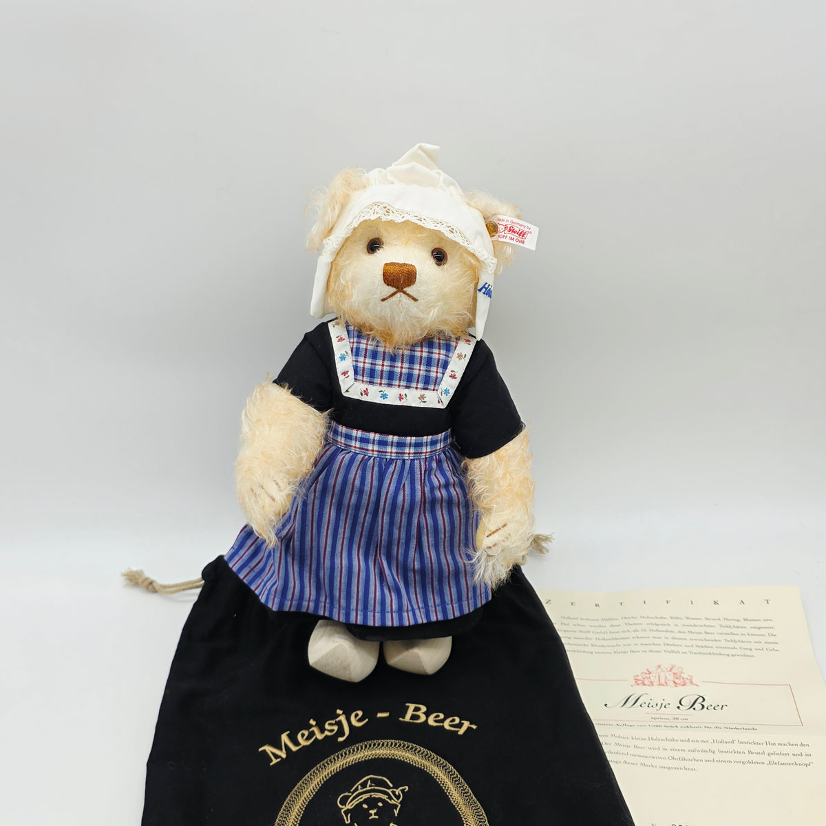 Steiff 661426 Meisje Beer Holland Teddybär mit Holzschuhen limitiert