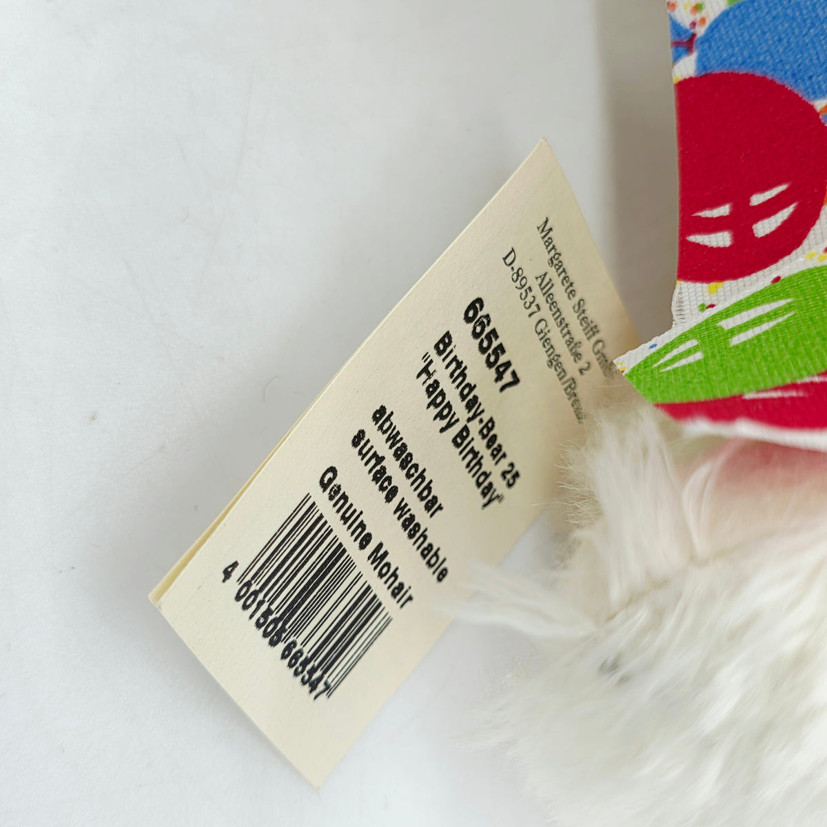 Steiff 665547 Happy Birthday Teddybär 25 cm Mohair